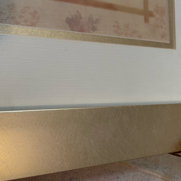 2 Vtg Charter Club rose in gold frame picture - Picture 4 of 5